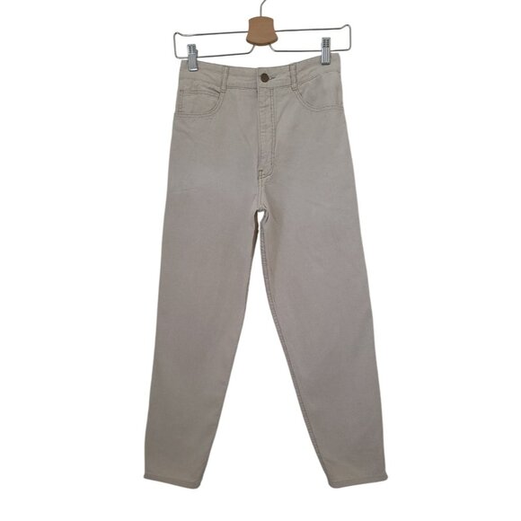 Vintage Guess Georges Marciano Beige High Waisted Jeans w/ Zippered Ankle Sz 29 - Picture 1 of 7